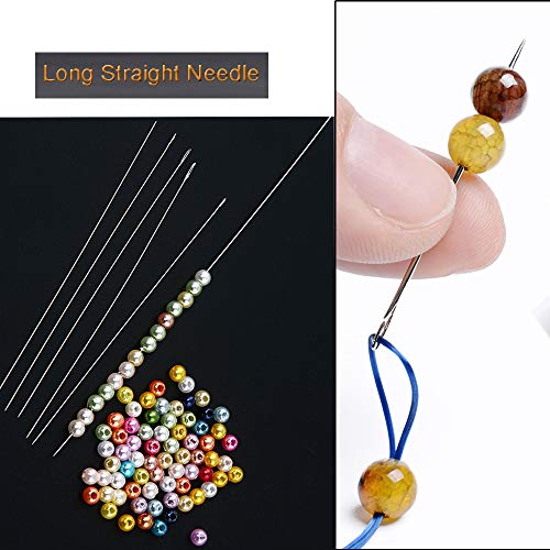 Y-Axis 26 Pcs Assorted Beading Needles Including 6 Pcs Big Eye Beading Needles + 20 Pcs Long Straight Beading Thread Needles with Needle Bottle - Image 5