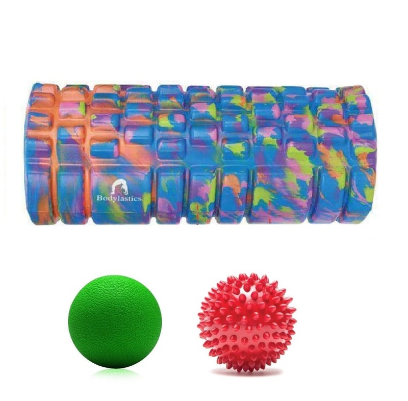 Bodylastics 33cms Foam Roller for Deep Tissue Massage, Relief from Sore Muscles Pain, Pre & Post Exercise Fitness Workout Sessions - Image 1