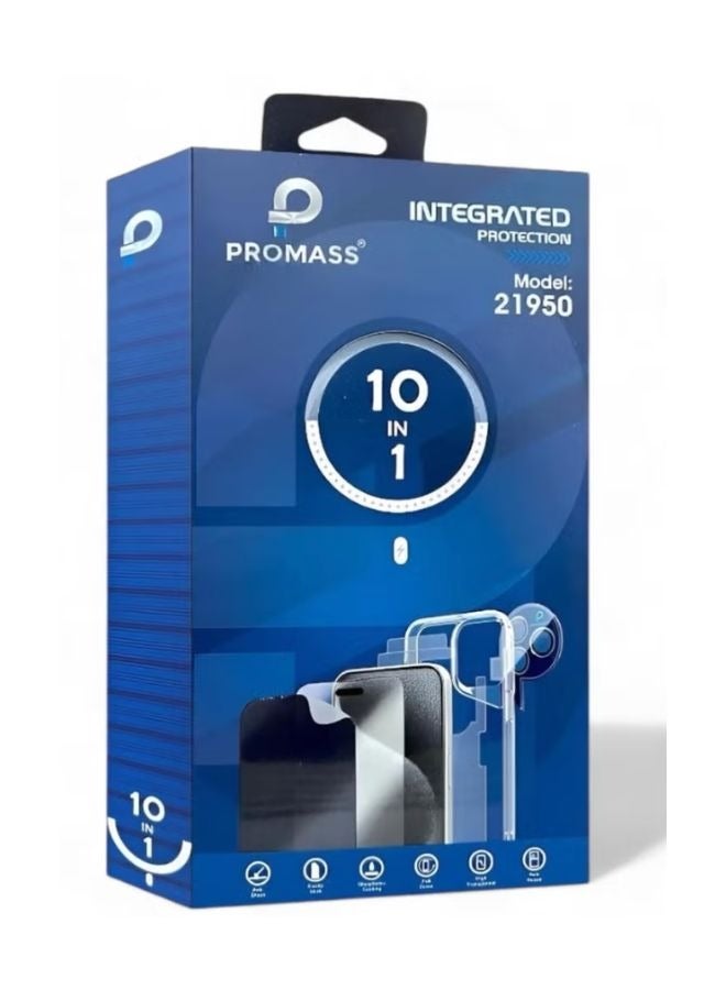 PROMASS The new integrated protection package for the iPhone 15 Pro max. The package has a new look and complete protection for your phone with a case that supports MageSafe wireless charging (10in1) - Image 2