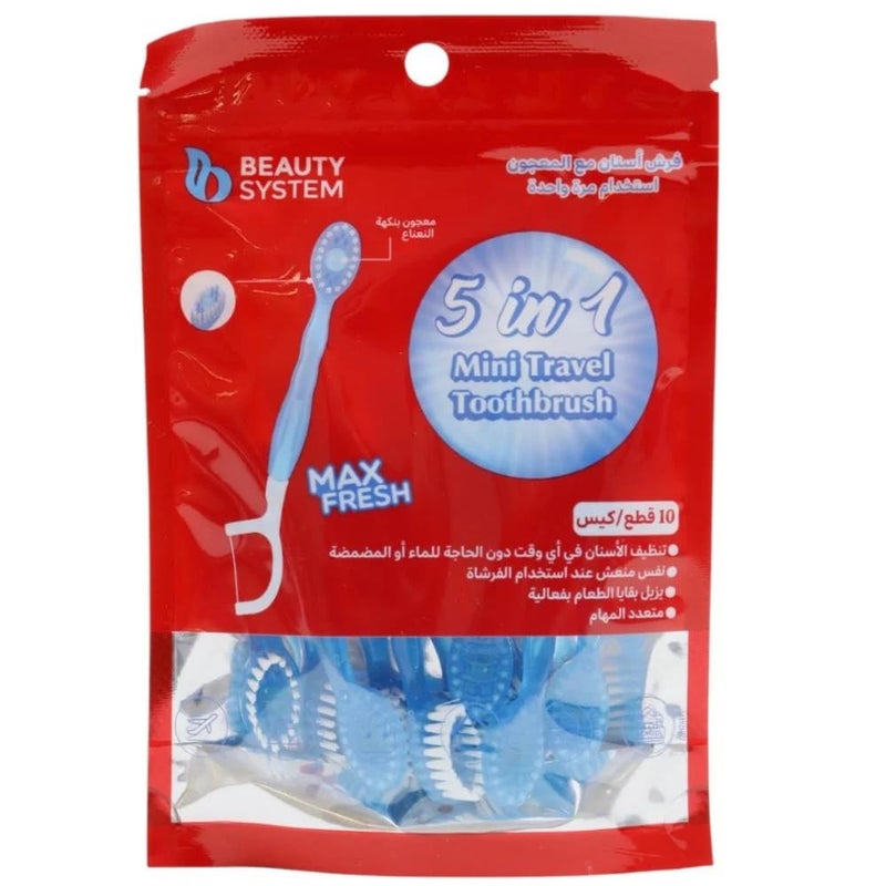 Beauty System Toothbrush and Toothpaste with Floss 10-Pieces 20 g