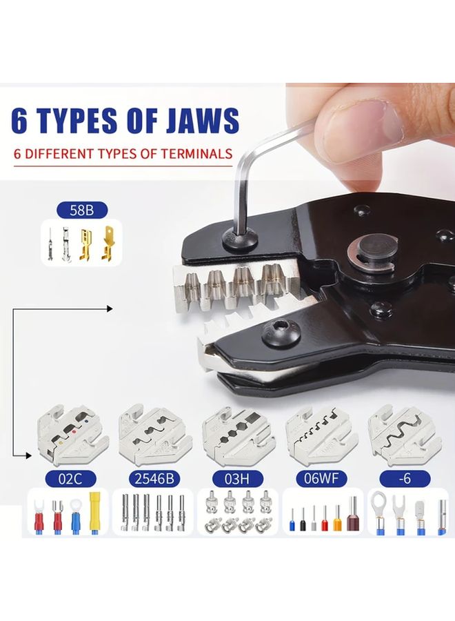 6 في 1 مجموعة أدوات العقص اليدوية مع قوالب قابلة للتبديل ومشابك دوبونط مفتوحة - Image 5