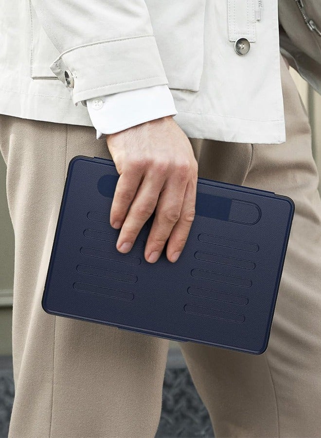 SUNDAREE حافظة لجهاز iPad pro 13 بوصة 2024، غطاء حماية رفيع مع حامل قلم Apple، خاصية الإيقاظ/السكون التلقائي، زوايا عرض متعددة (أزرق داكن) - Image 2