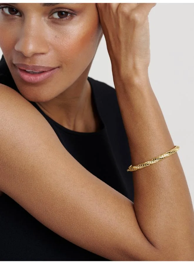 تيد بيكر Torvi Crystal Twist Hinged Bangle Bracelet