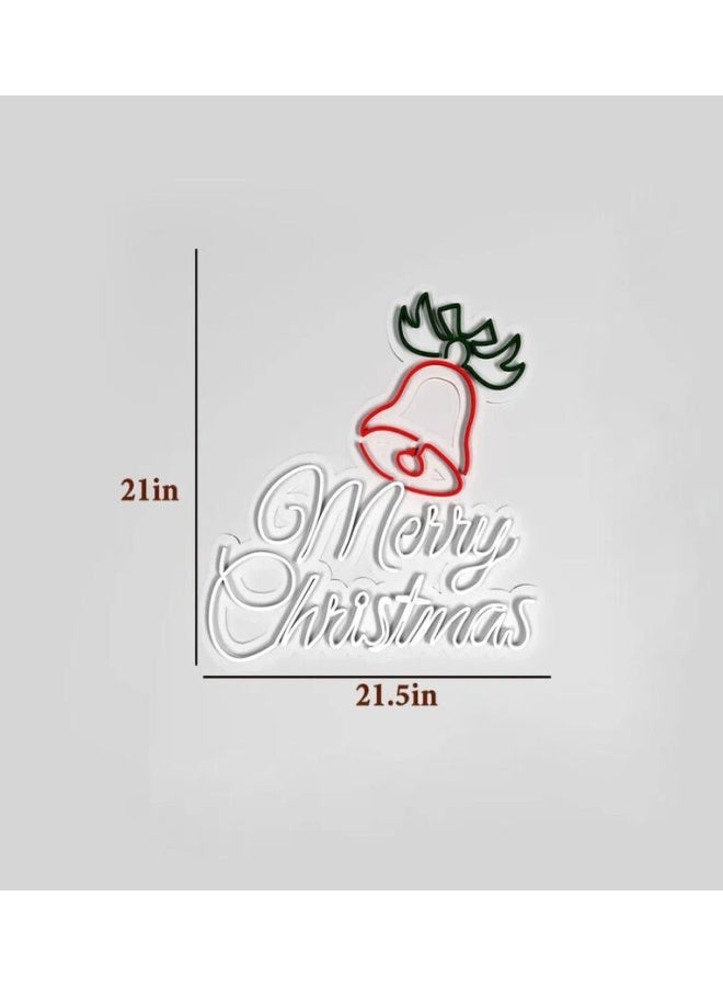 Clawcrafts Merry Xmas Bell Led Neon Light  - Image 3