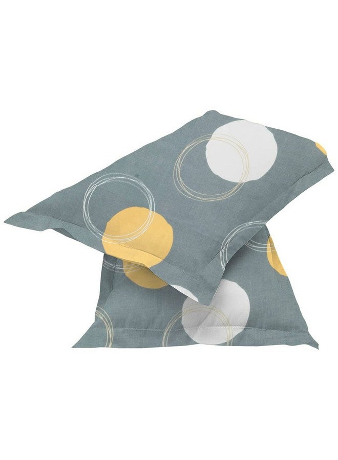 BSB HOME 180 TC Premium Cotton Pillow Covers | Regular Pillow Cases | Set of 2 Pieces Pillow Covers only King Size (Grey Cricle, 20 x 30 Inches) - Image 4