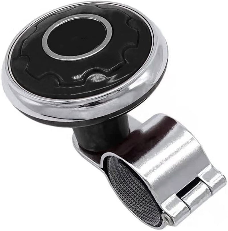 Ostin Universal Steering Wheel Ball Handle Knob Booster Power Spinner Auxiliary Handle Control for Car, Automotive Interior, Riloer Car Steering Wheel... (BL- Black) - Image 1