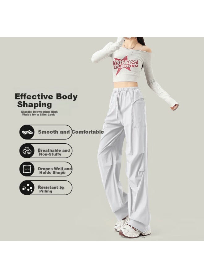 Liberal Free Style Women's Cargo Casual Pants New Drawstring Yoga Dance Loose Straight Outdoor Hiking Sports Long Pants Summer - Image 1