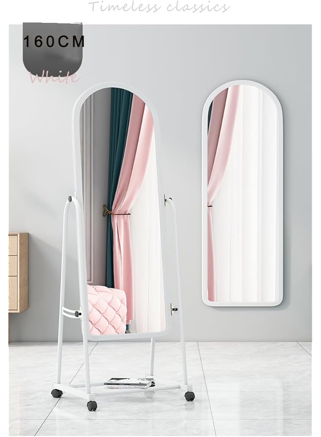erorex Full Length Mirror With Stand 12.2 Inch *63 Inch Dressing Floor Standing Mirror Shatterproof Full Body Mirror Rectangular Glass Wall Mirror Makeup Mirror With Stand For Bedroom Living Room White - Image 3