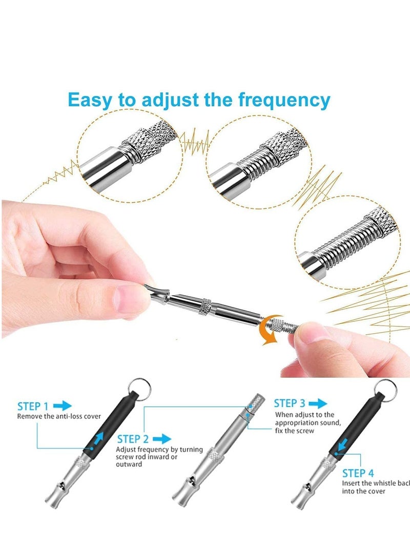 KASTWAVE Dog Whistle, Ultrasonic Dog Training Whistles with Adjustable Frequencies, Bark Control Devices for Dogs Control Devices 16.5 Ft Range Dog Whistles That Makes Dogs Stop Barking(2 Pack) - Image 4