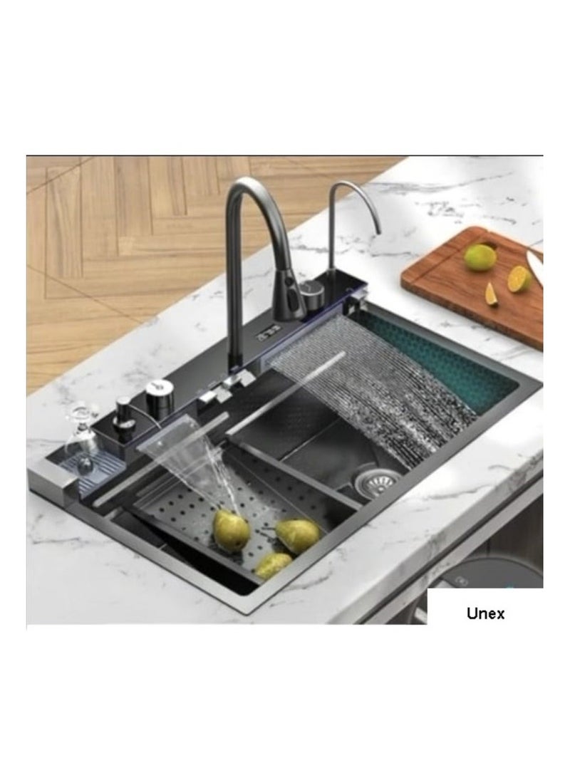 HAR & Unex Luxury sink 75x46 cm. with piano mixer - Image 1
