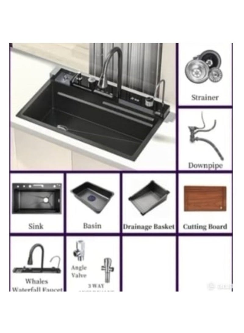 HAR & Unex Luxury sink 75x46 cm. with piano mixer - Image 4