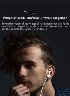Generic In-ear wired sports headphones business music headphones (white and gold)  - Image 2