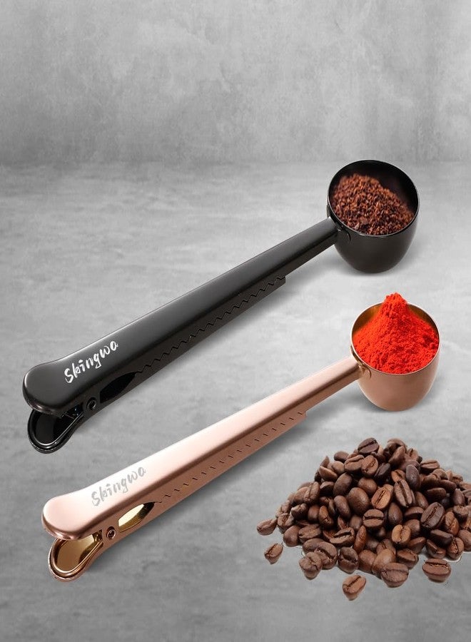Skingwa Rose Gold Coffee Scoop with Bag Clip, Multi-Function Milk Powder Measuring Spoon, 20ml - Image 5