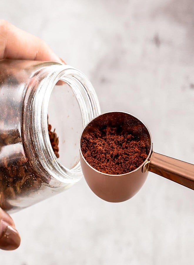 Skingwa Rose Gold Coffee Scoop with Bag Clip, Multi-Function Milk Powder Measuring Spoon, 20ml - Image 4