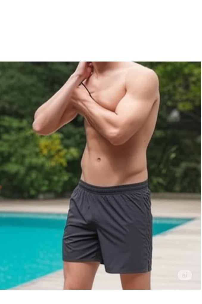 Men's Plain Above Knee Swim Shorts