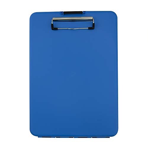 Saunders Blue SlimMate Plastic Storage Clipboard – Light Weight, Polypropylene Clipboard for Students, Teachers, Parents, Sales, Utility, Industrial, Office Professionals. Stationery Items Letter - Image 2