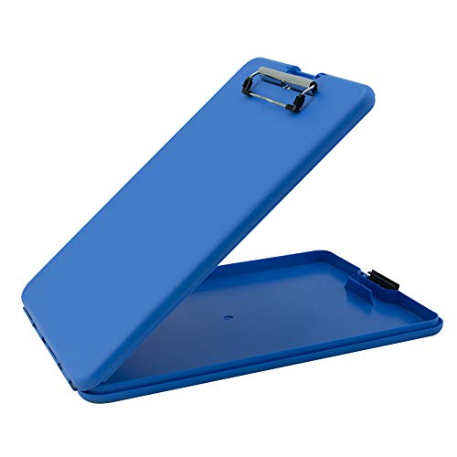 Saunders Blue SlimMate Plastic Storage Clipboard – Light Weight, Polypropylene Clipboard for Students, Teachers, Parents, Sales, Utility, Industrial, Office Professionals. Stationery Items Letter - Image 1