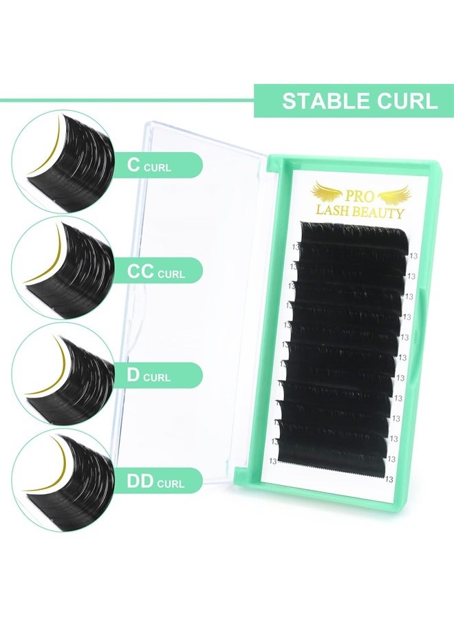 PRO LASHBEAUTY - Volume Lash Extensions C-0.07-9-16 Easy Fan Volume Lashes .03 .05 .07 .10 Mega Volume Lash Extensions - Image 1