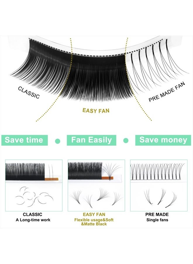 PRO LASHBEAUTY Volume Lash Extensions C-0.07-9-16 Easy Fan Volume Lashes .03 .05 .07 .10 Mega Volume Lash Extensions  - Image 3