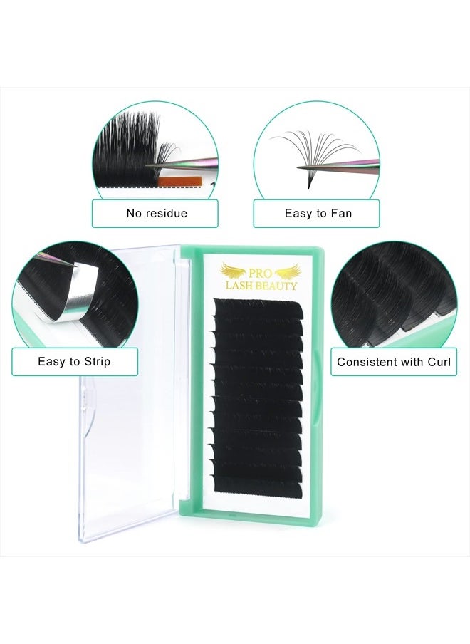 PRO LASHBEAUTY Volume Lash Extensions C-0.07-9-16 Easy Fan Volume Lashes .03 .05 .07 .10 Mega Volume Lash Extensions  - Image 2