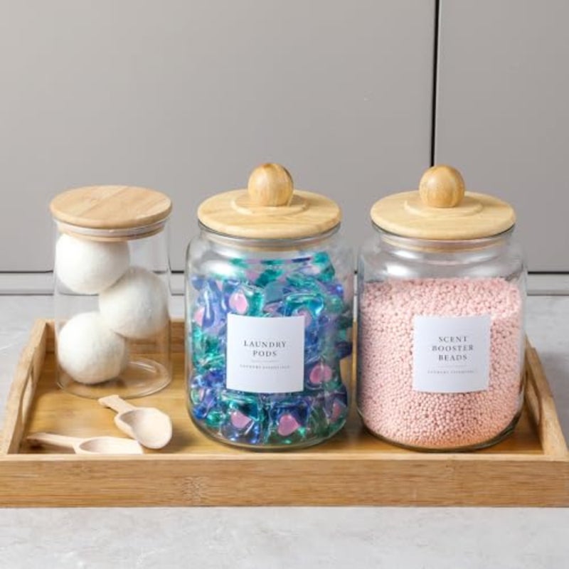 baihuo4 Pack Jars with Lids and Labels, Half Gallon Airtight Containers for Laundry Room Organization and Storage - Image 5