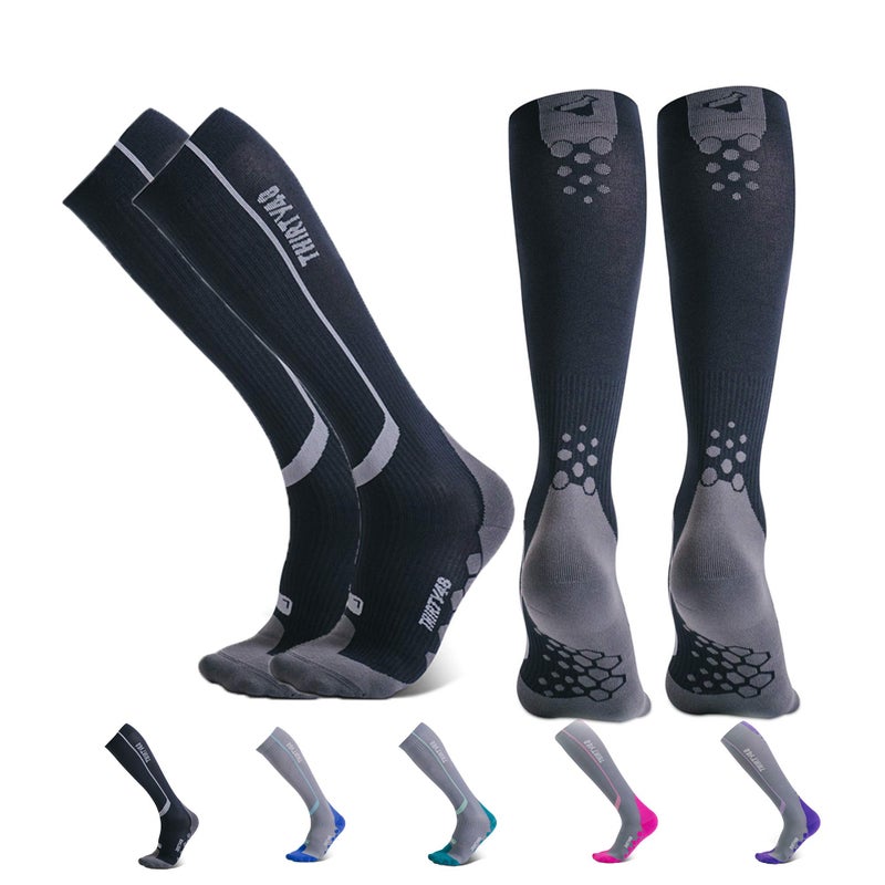 Thirty48 Elite Compression Socks Women & Men Graduated 20-30mmHg for Running, Athletic, Flight Sock - Performance & Recovery - Image 1