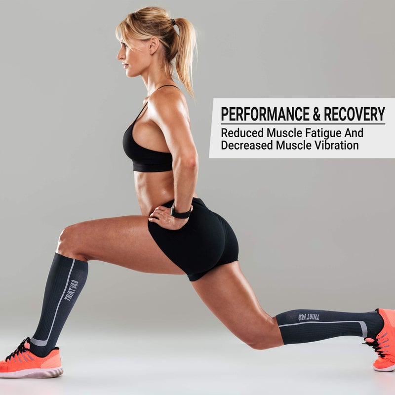 Thirty48 Elite Compression Socks Women & Men Graduated 20-30mmHg for Running, Athletic, Flight Sock - Performance & Recovery - Image 2