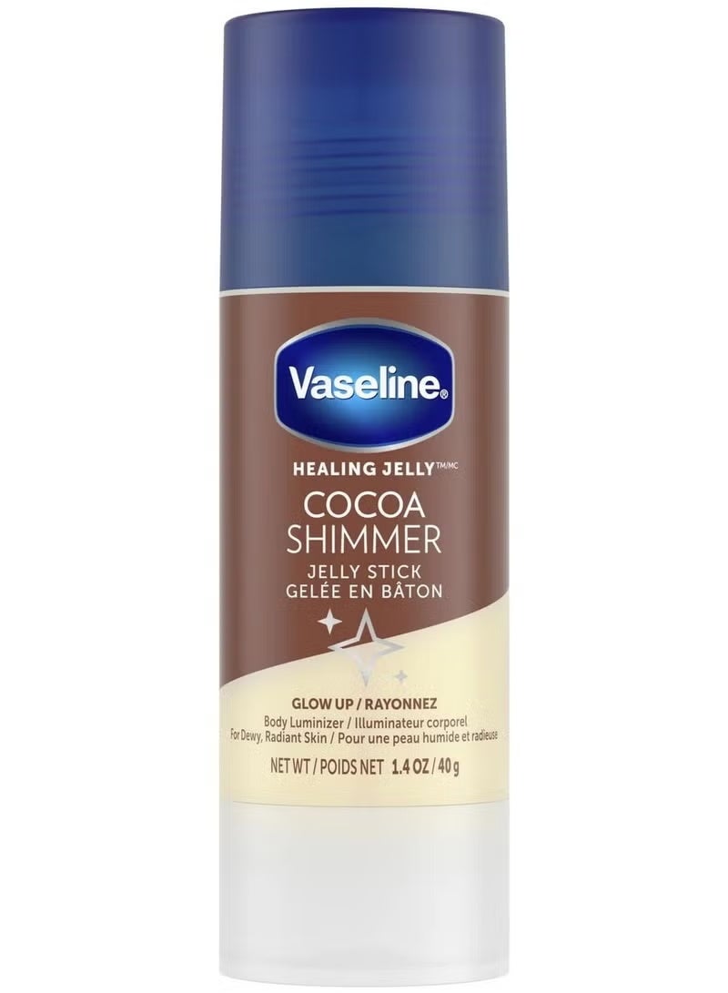Vaseline Cocoa Shimmer Petroleum Jelly Body Balm Jelly Stick, 40 g Jelly Body Balm Jelly Stick - Image 1
