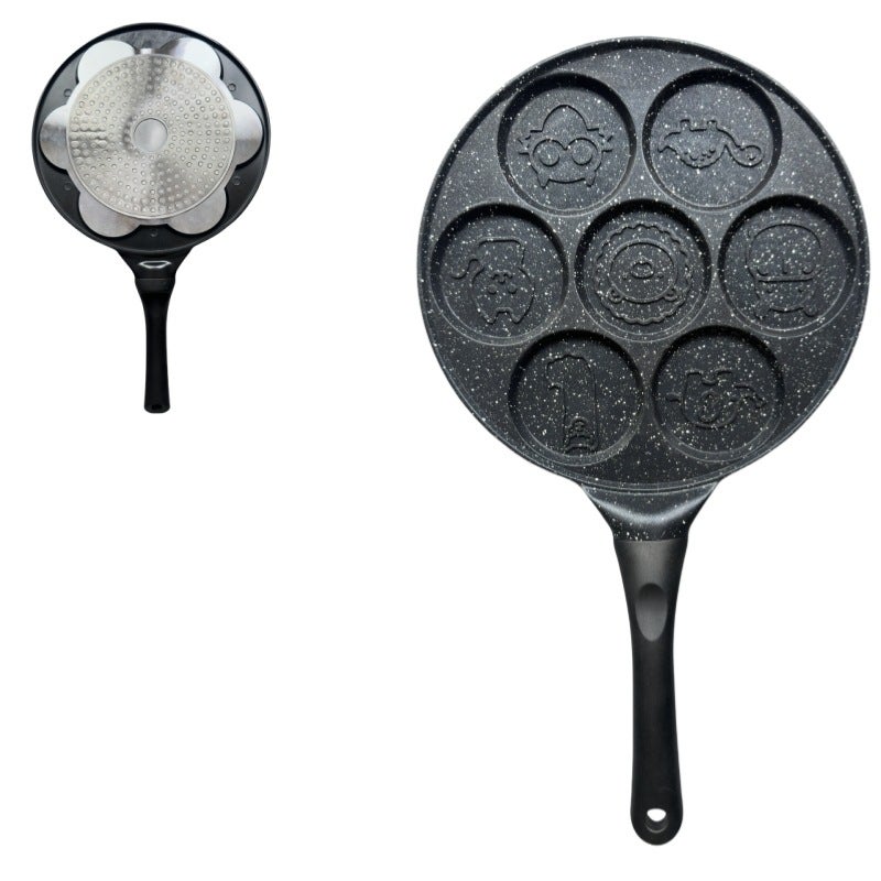 1Pcmulti-Hole Egg Frying Pan Creative Porous Frying Pan Barbecue Plate Household Aluminum Alloy Series - Image 1