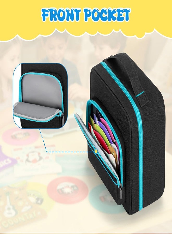 يارو حقيبة حمل YARWO متوافقة مع مشغل الأسطوانات الموسيقي الفاخر من Fisher-Price و6 ألبومات، حقيبة تخزين أسطوانات الألعاب بمقبض علوي وجيوب متعددة، هدايا أعياد الميلاد والمهرجانات (الحقيبة فقط) - Image 3