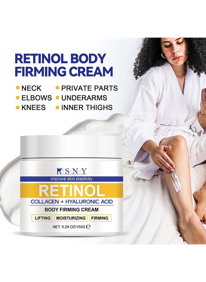 RSNY Big White Jar Retinol Body Firming Cream, Moisturizing, Rejuvenating - Image 3