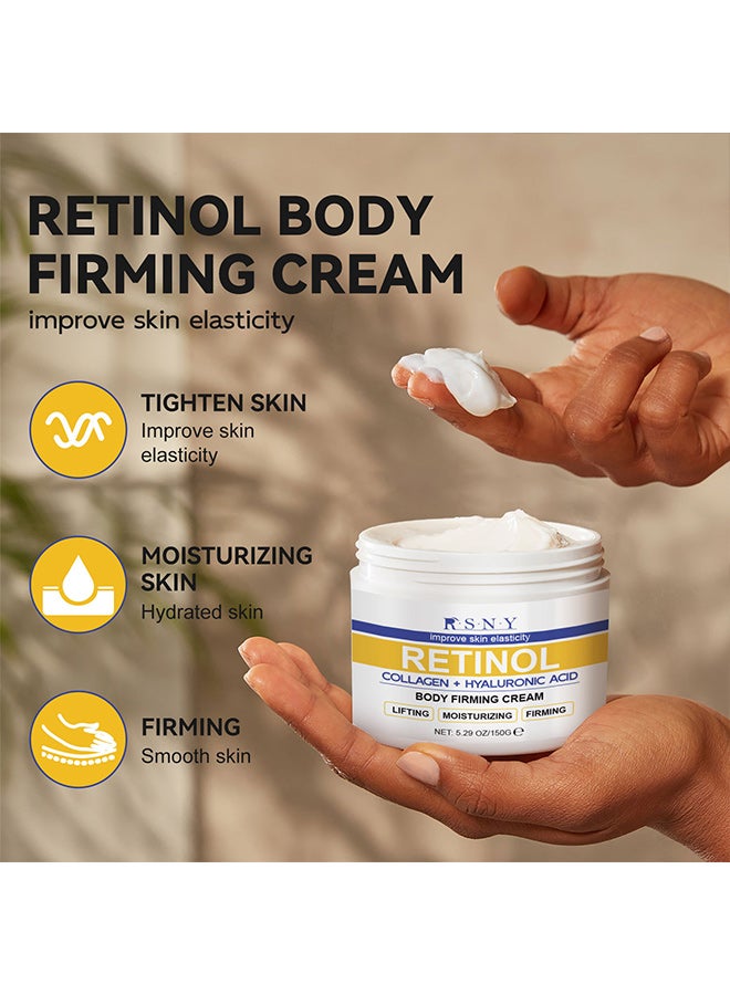 RSNY Big White Jar Retinol Body Firming Cream, Moisturizing, Rejuvenating - Image 4