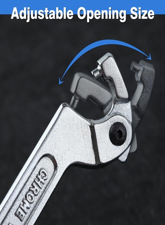 مفتاح ربط خطافي قابل للتعديل من LEONTOOL، أداة مفتاح ربط دبوس قابل للتعديل للمعدات الميكانيكية والمركبات، لشد صواميل القفل والمحامل، رأس دائري، 3/4-2 بوصة (19-51 مم)، فولاذ كروم-فاناديوم - Image 3