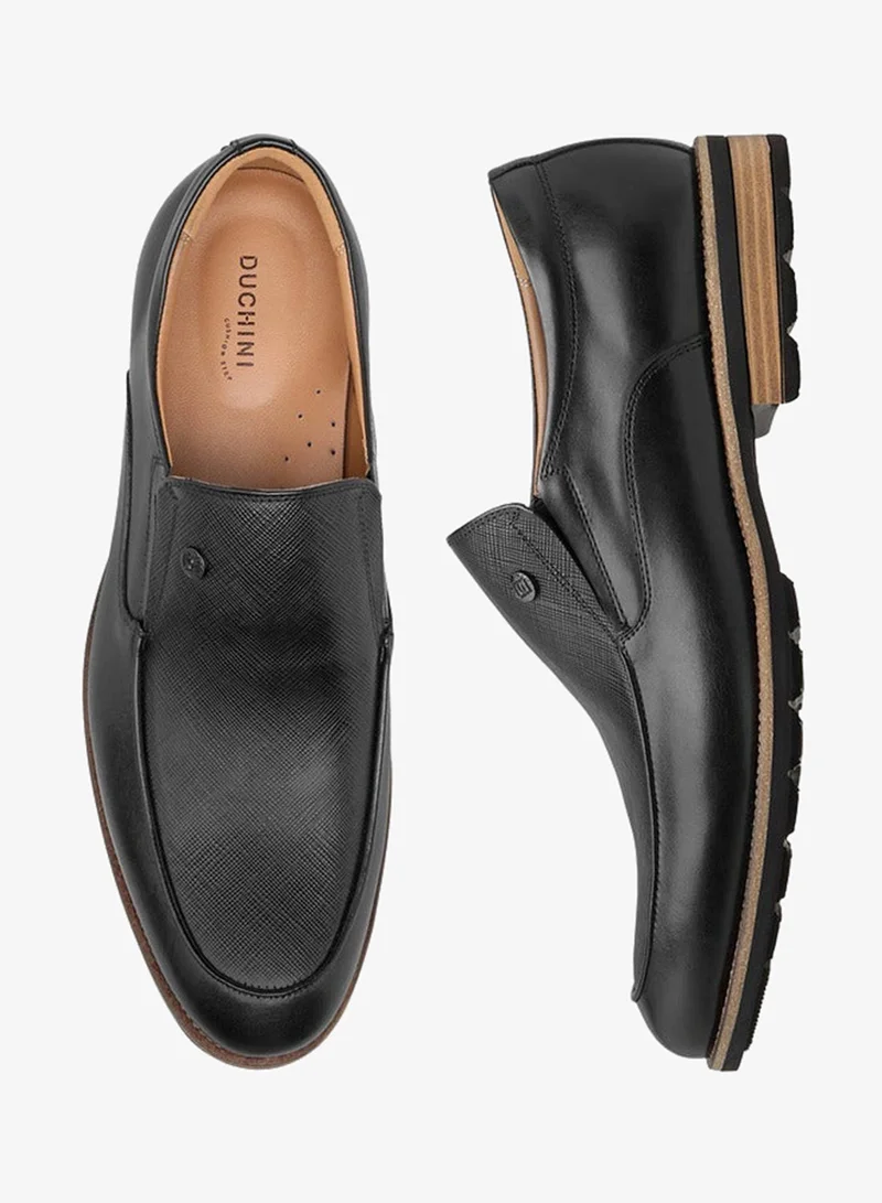 DUCHINI Men Slip-On Leather Loafers