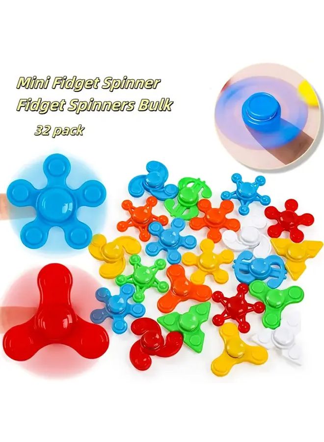 Mixed Color 32pcs Mini Finger Spinner Toys for Party Favors School Rewards Family Interactive Games - Image 3