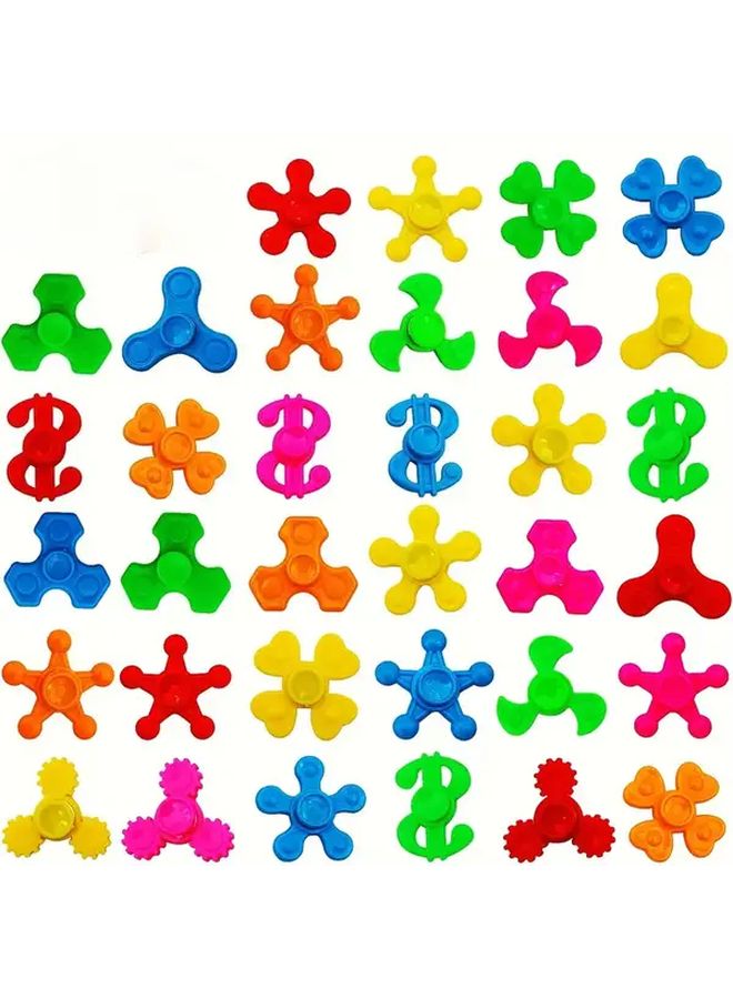 Mixed Color 32pcs Mini Finger Spinner Toys for Party Favors School Rewards Family Interactive Games - Image 1