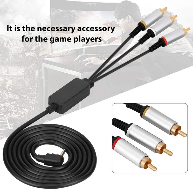 Wendry Audio Video Cable, AV Cable for PSP1000 2000 3000, Replacement Audio Video Cord, 1.5M Component ABS TV Cord AV Cable, AV Wire for PSP - Image 4