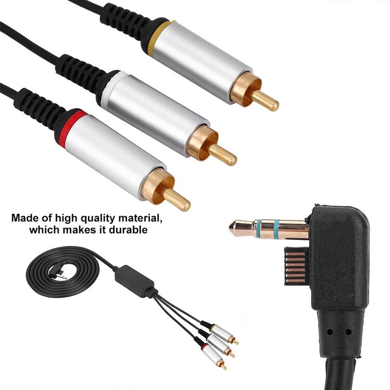 Wendry Audio Video Cable, AV Cable for PSP1000 2000 3000, Replacement Audio Video Cord, 1.5M Component ABS TV Cord AV Cable, AV Wire for PSP - Image 3
