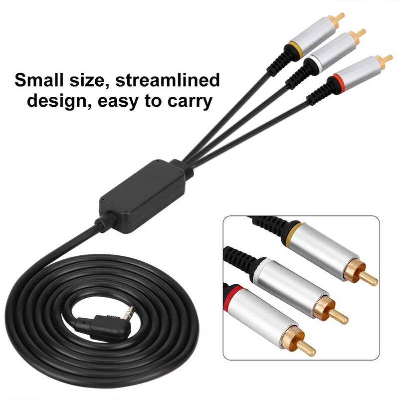 Wendry Audio Video Cable, AV Cable for PSP1000 2000 3000, Replacement Audio Video Cord, 1.5M Component ABS TV Cord AV Cable, AV Wire for PSP - Image 2