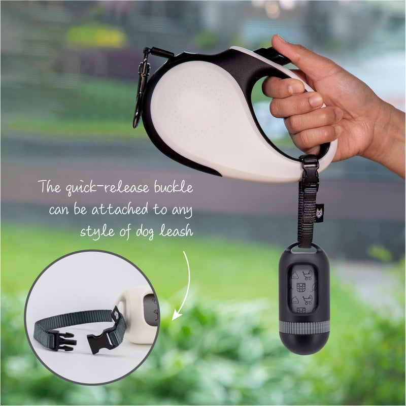SVD.PET Dog Poop Bag Dispenser, Retractable Waste Bag Fits Any Dog Leash, Leak-Proof Waste Bags, Poop Bag Holder, Doggy Walking Accessory (Black) - Image 3