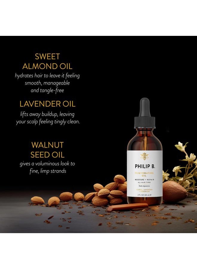 PHILIP B Rejuvenating Oil 2 oz. (60 ml) | Long-Term Hair Repair, Youthful Bounce, Strength and Shine - Image 3