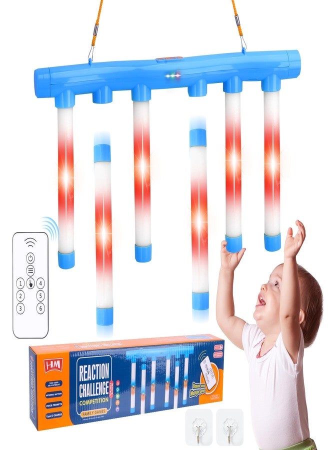 OCES Reflex Stick Game, Reflex Light-Up Sticks Reaction Training Hand Speed Challenge Game, Upgrade Hand Eye Coordination Training Toy Remote Control 3 Adjustable Speed (Light-Up Blue) - Image 1