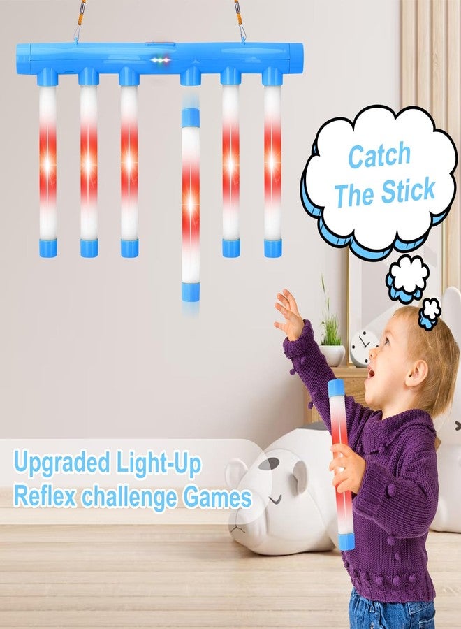 OCES Reflex Stick Game, Reflex Light-Up Sticks Reaction Training Hand Speed Challenge Game, Upgrade Hand Eye Coordination Training Toy Remote Control 3 Adjustable Speed (Light-Up Blue) - Image 2