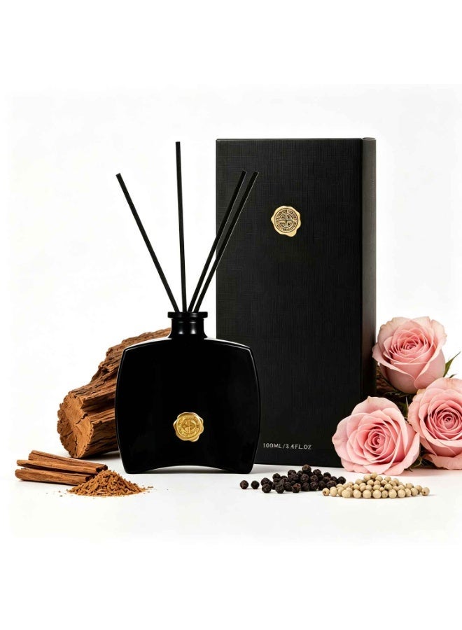 Reed Diffuser,Precious Amber Fragrance Sticks,Luxury Home Fragrance,100ml,Fresh Home - Image 1
