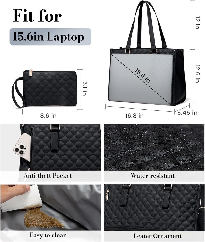 PALAY® Tote Bag for Woman Lunch Bag with Insulated Compartment 2 in 1 Lunch 48 * 32 * 18cm Hand Bags for Women Shoulder Bags for Business, Office,Travel, Beach,Casual - Image 3