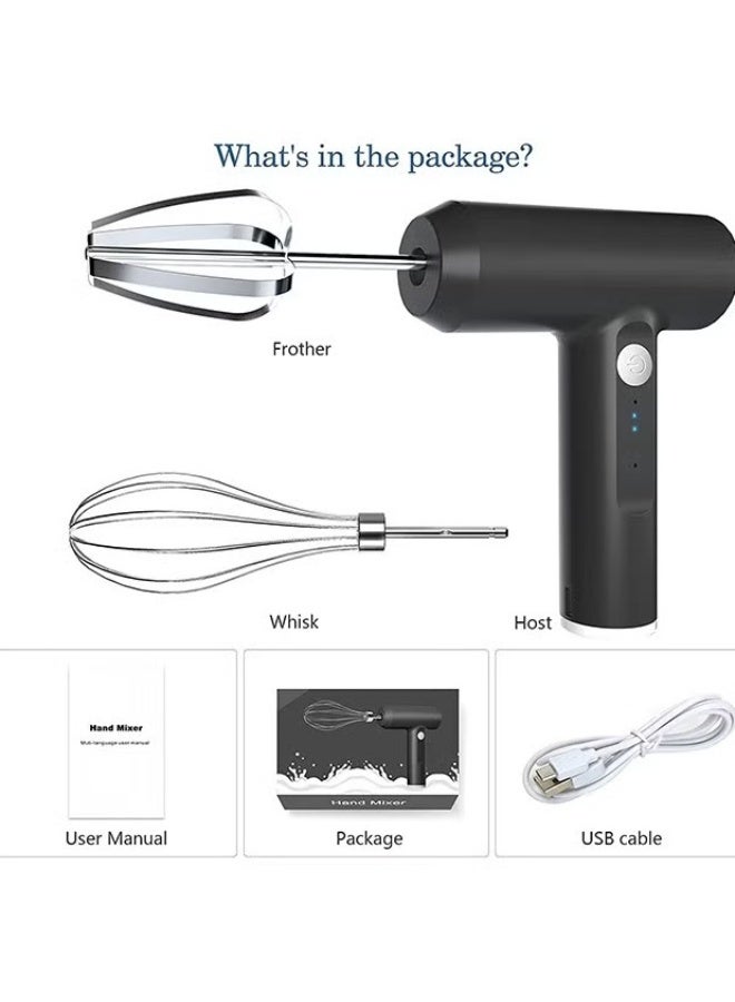 EETU Cordless Hand Mixer,Electric Whisk USB Rechargeable Handheld Electric Mixer With 3-speed,304 Stainless Steel Beaters And Balloon Whisk,For Gifts,er Tarts,Cakes,Cookies - Image 5