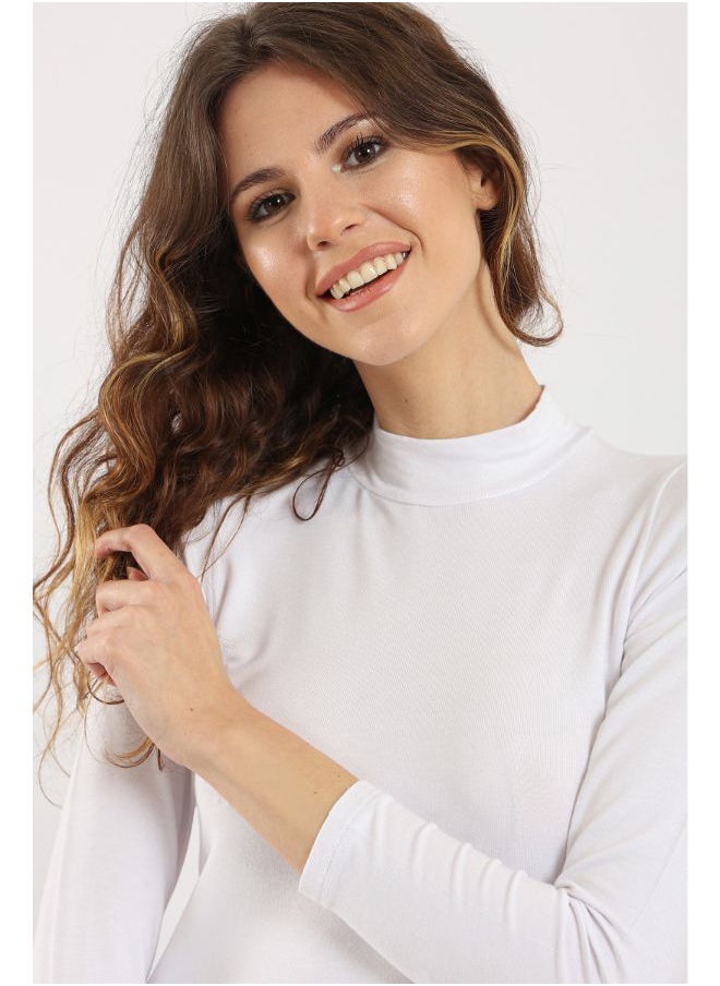 Carina - High Neck Long Sleeve Top - Image 1