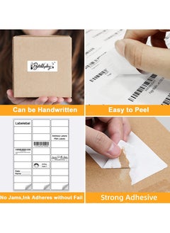 SYOSI Shipping Address Mailing Labels 30-UP White Shipping Labels for Inkjet or Laser Printer Labels White Blank Sticker Name Tags Printable Address Labels 30 Per Page 3000 Labels 100Sheets  - Image 5