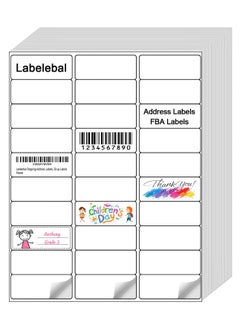 SYOSI Shipping Address Mailing Labels 30-UP White Shipping Labels for Inkjet or Laser Printer Labels White Blank Sticker Name Tags Printable Address Labels 30 Per Page 3000 Labels 100Sheets  - Image 1