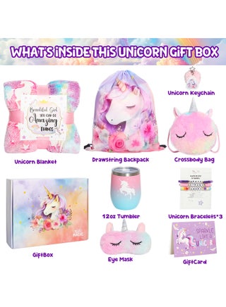 Unicorn Girls Gift Set - Valentine's Day,Birthday Gifts, Ramadan Gift Boxes, Back to School Gifts, Graduation Gifts and Toy Gift Sets for Girls Ages 4 to 18 - view 2